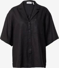 WEEKDAY Blouses à Manches Courtes Chemisier Eva Femme Noir