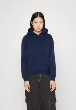 WEEKDAY Essence Standard Hoodie - Sweatshirt - Mid Blue