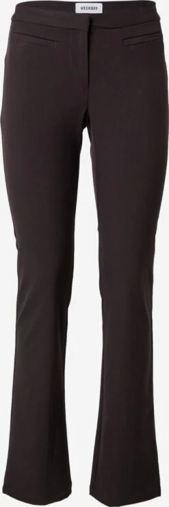 WEEKDAY Pantalons En Toile Coupe Slim Pantalon Ritzo Femme Noir