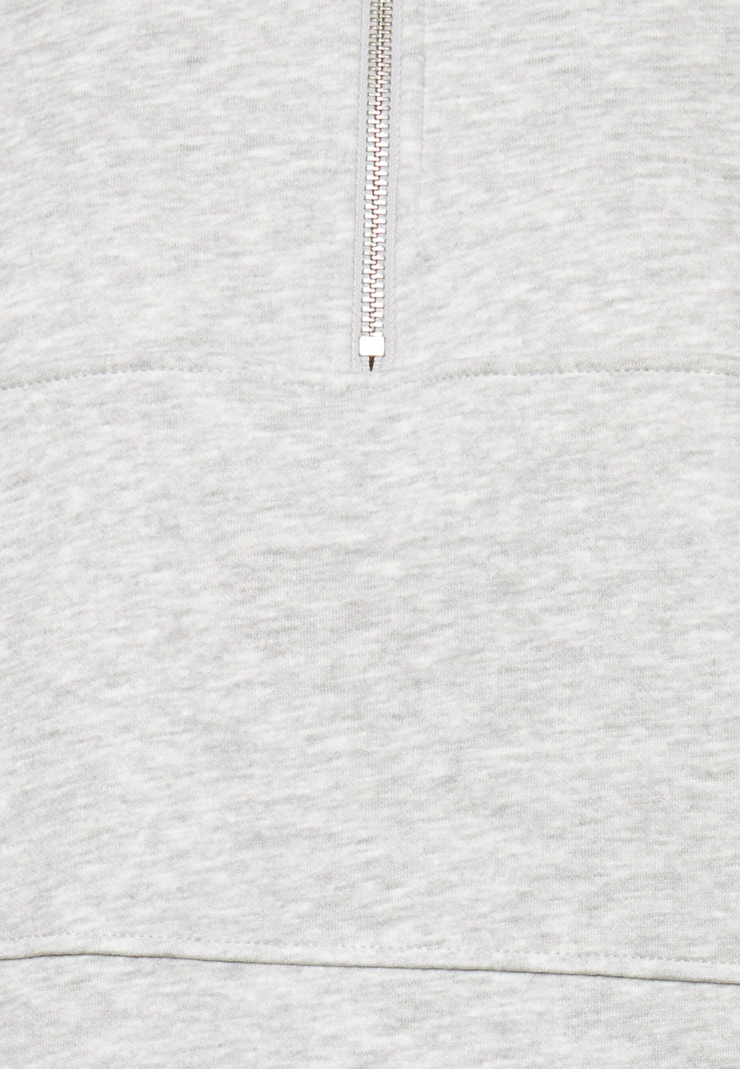 WEEKDAY Essence Half Zip - Sweatshirt - Light Grey Melange – Image 5