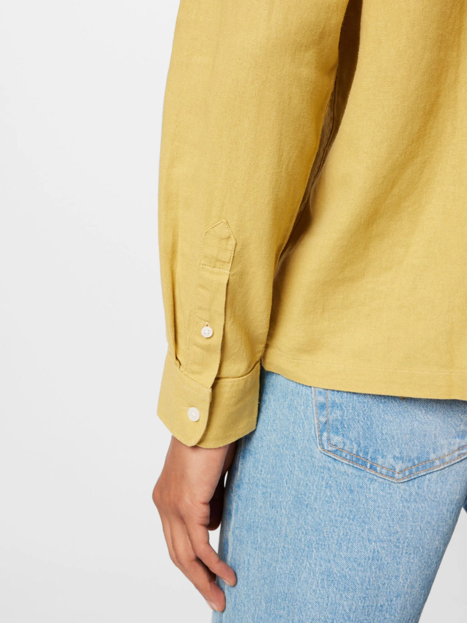 WEEKDAY Chemises Décontractées Coupe Regular Chemise Homme Jaune – Image 2