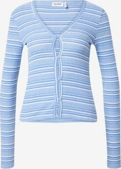 WEEKDAY Gilets Cardigan Anais Femme Bleu / Bleu Clair