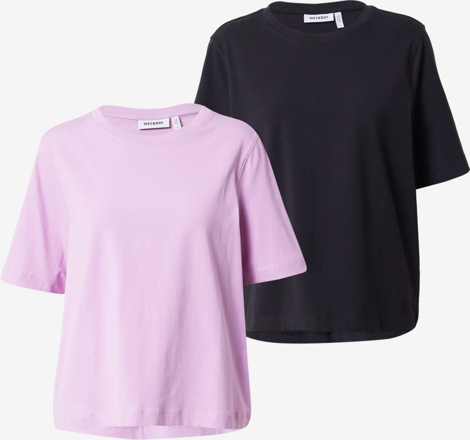 WEEKDAY T-shirts T-shirt Femme Violet / Noir