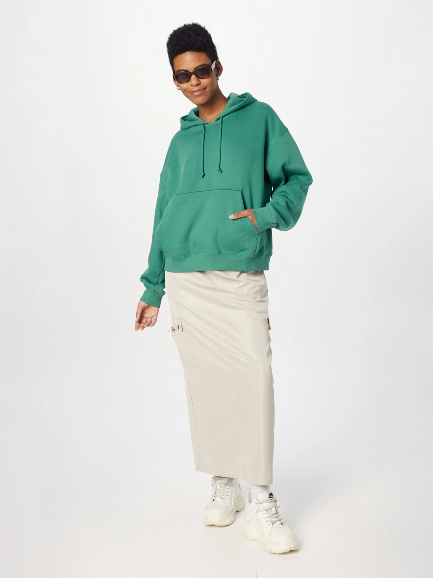 WEEKDAY Sweats à Capuche Sweat-shirt Femme Vert – Image 5