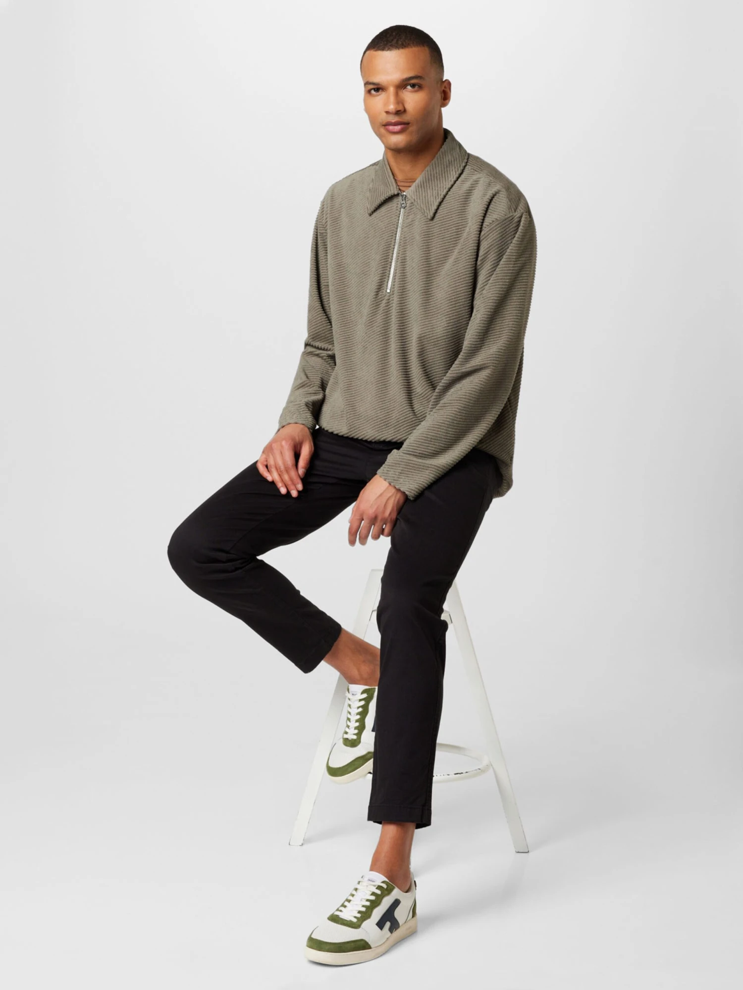 WEEKDAY T-shirts à Manches Longues T-Shirt Homme Kaki – Image 5
