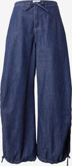 WEEKDAY Pantalons En Toile Loosefit Pantalon Luisa Femme Bleu Foncé