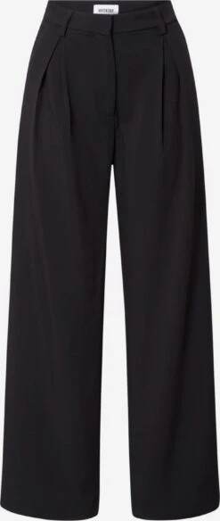 WEEKDAY Pantalons à Pinces Wide Leg Pantalon à Pince Lilah Femme Noir