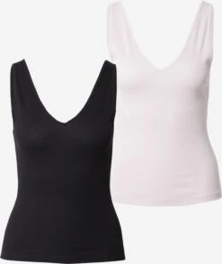 WEEKDAY Débardeurs Haut Femme Poudre / Noir