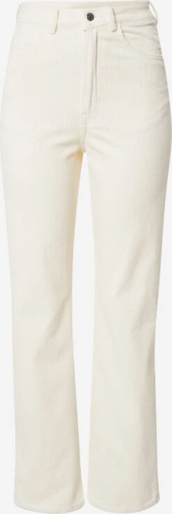 WEEKDAY Pantalons En Velours Côtelé Loosefit Pantalon Rowe Femme Blanc Naturel