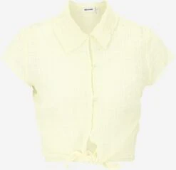 WEEKDAY Blouses à Manches Courtes Chemisier Selma Femme Jaune Pastel