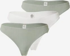 WEEKDAY Strings String Nina Femme Kaki / Blanc