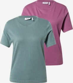 WEEKDAY T-shirts T-shirt Essence Standard Femme Vert / Framboise