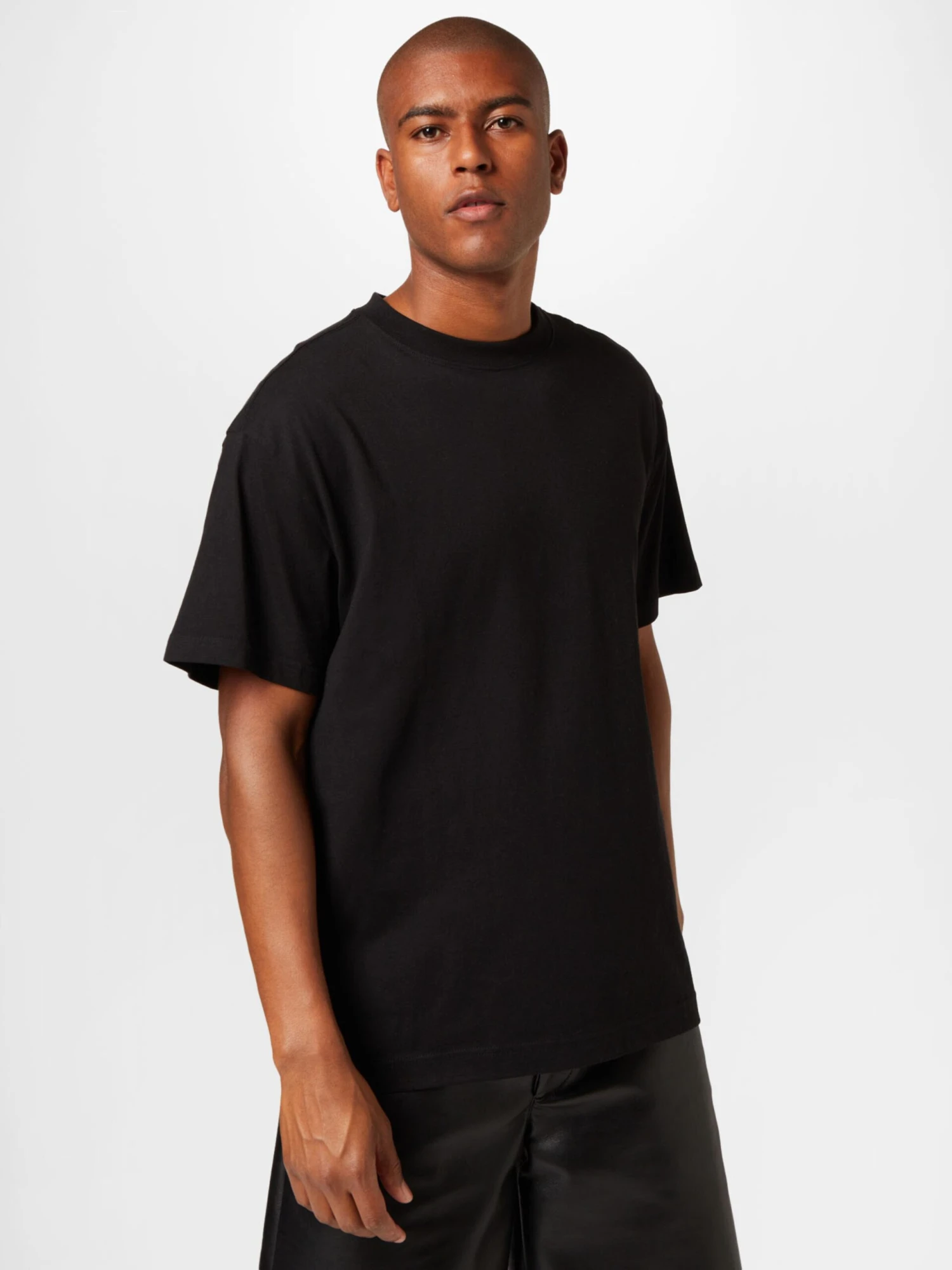 WEEKDAY T-shirts T-Shirt Homme Gris Chiné / Noir – Image 3