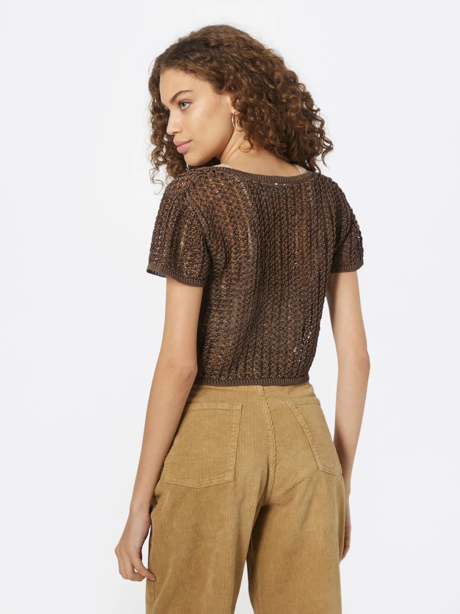 WEEKDAY Gilets Cardigan Diana Femme Marron – Image 4