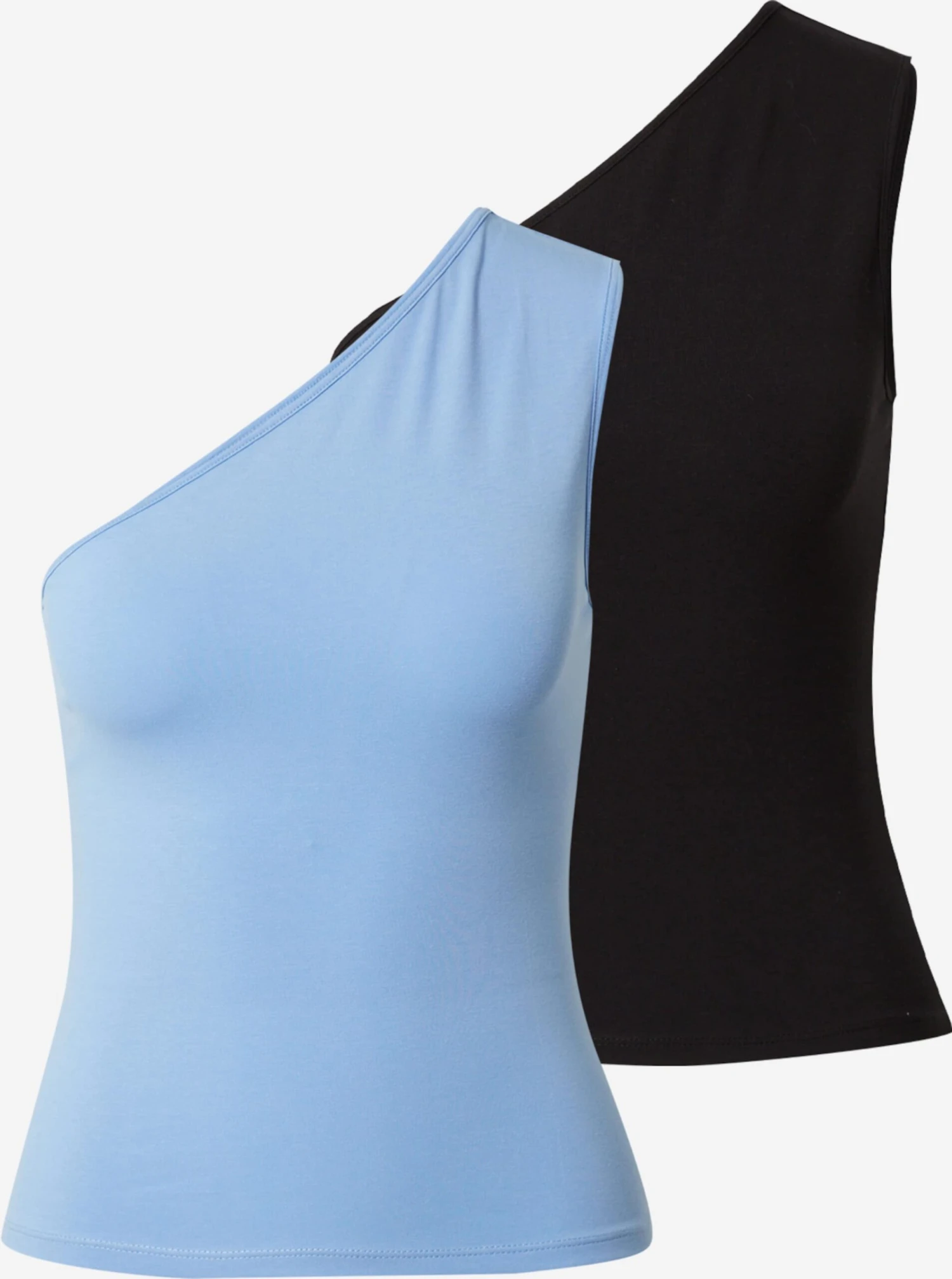 WEEKDAY Tops Haut Cindy Femme Bleu Clair / Noir