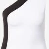 WEEKDAY Tops Haut Cindy Femme Noir / Blanc