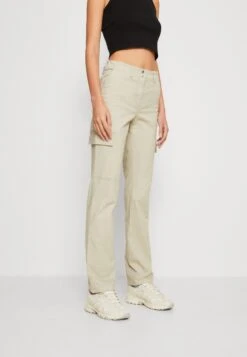 WEEKDAY Brenda Slim Cargo Trouser - Pantalon Cargo - Beige Medium Dusty