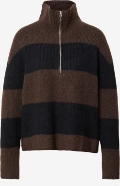 WEEKDAY Pulls à Col Roulé Pull-over Stay Femme Brun Foncé