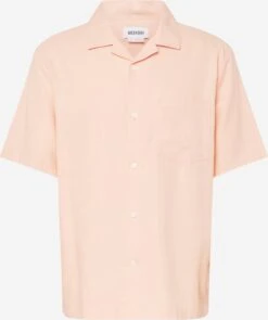 WEEKDAY Chemises Décontractées Coupe Regular Chemise Homme Pêche