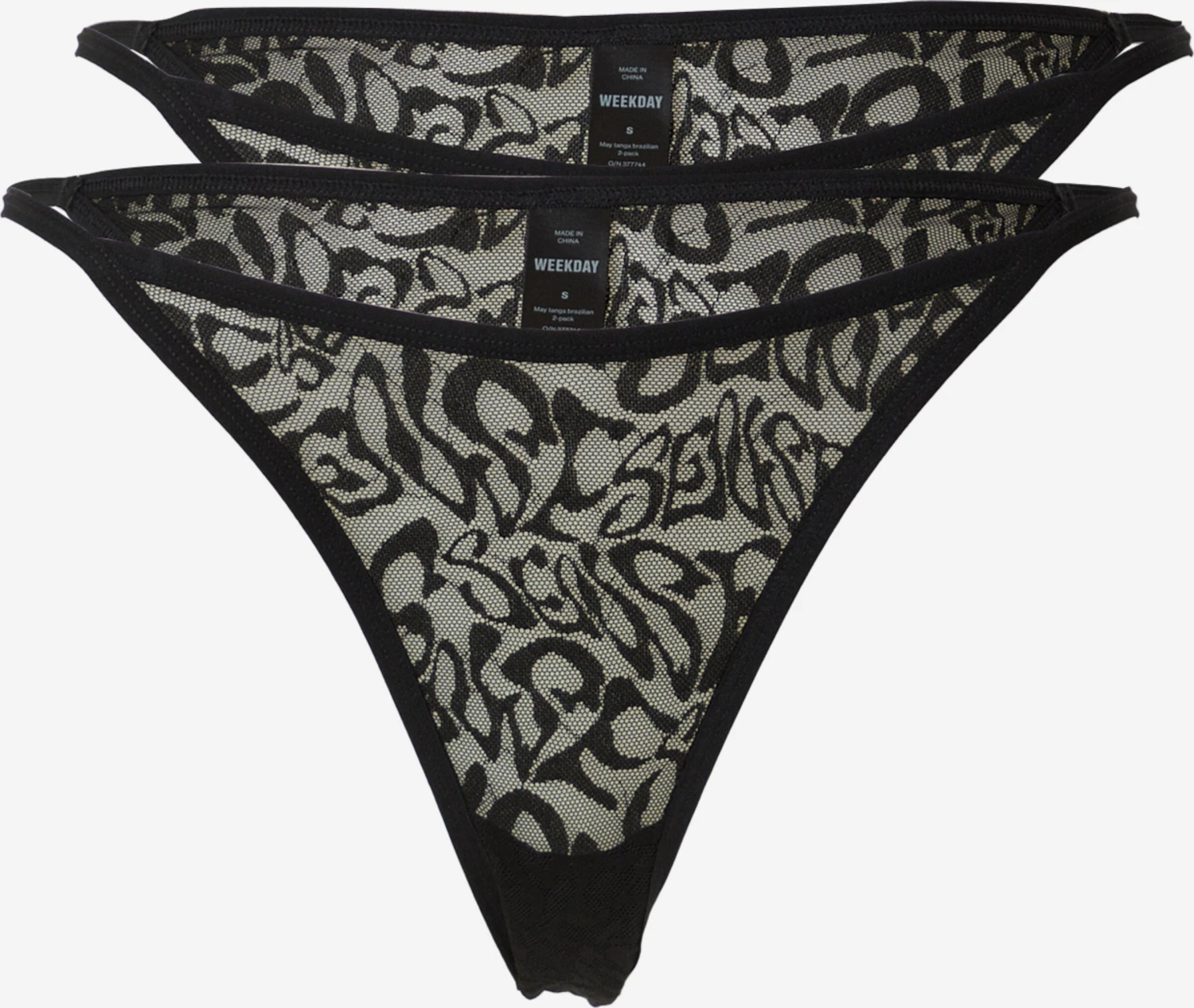 WEEKDAY Strings String Femme Noir