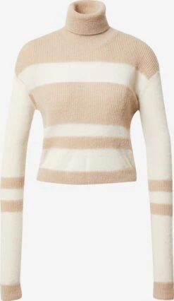 WEEKDAY Pulls à Col Roulé Pull-over Amaia Femme Beige / Crème