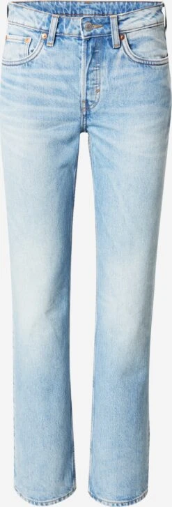 WEEKDAY Droits Regular Jean Pin Femme Bleu Clair