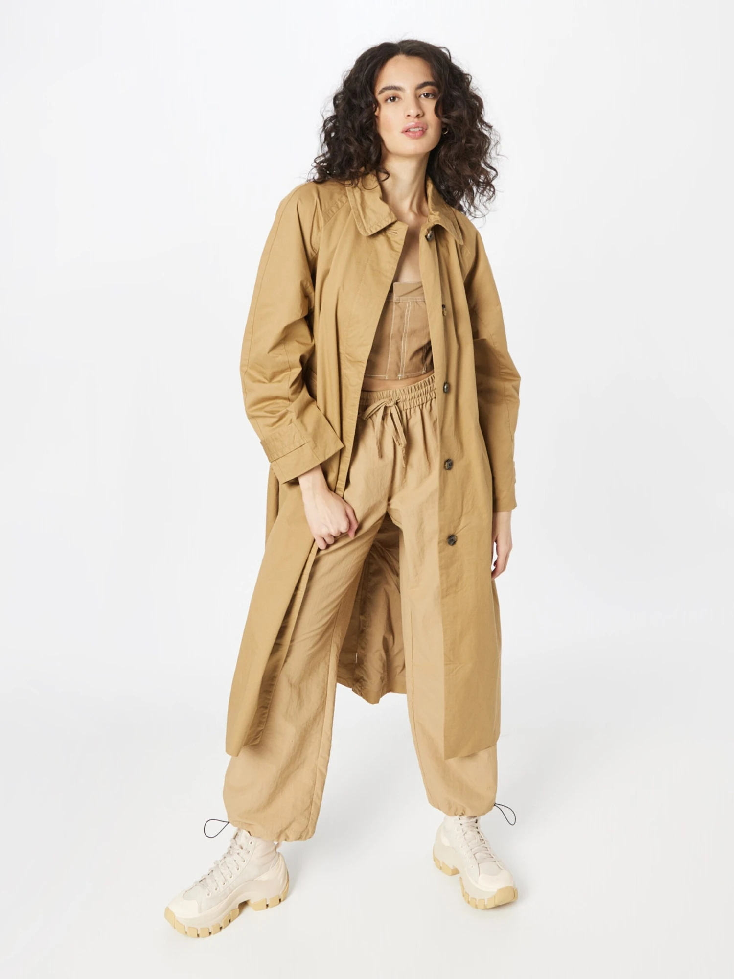 WEEKDAY Manteaux De Mi-saison Manteau Mi-saison Chelsea Femme Beige Foncé – Image 5