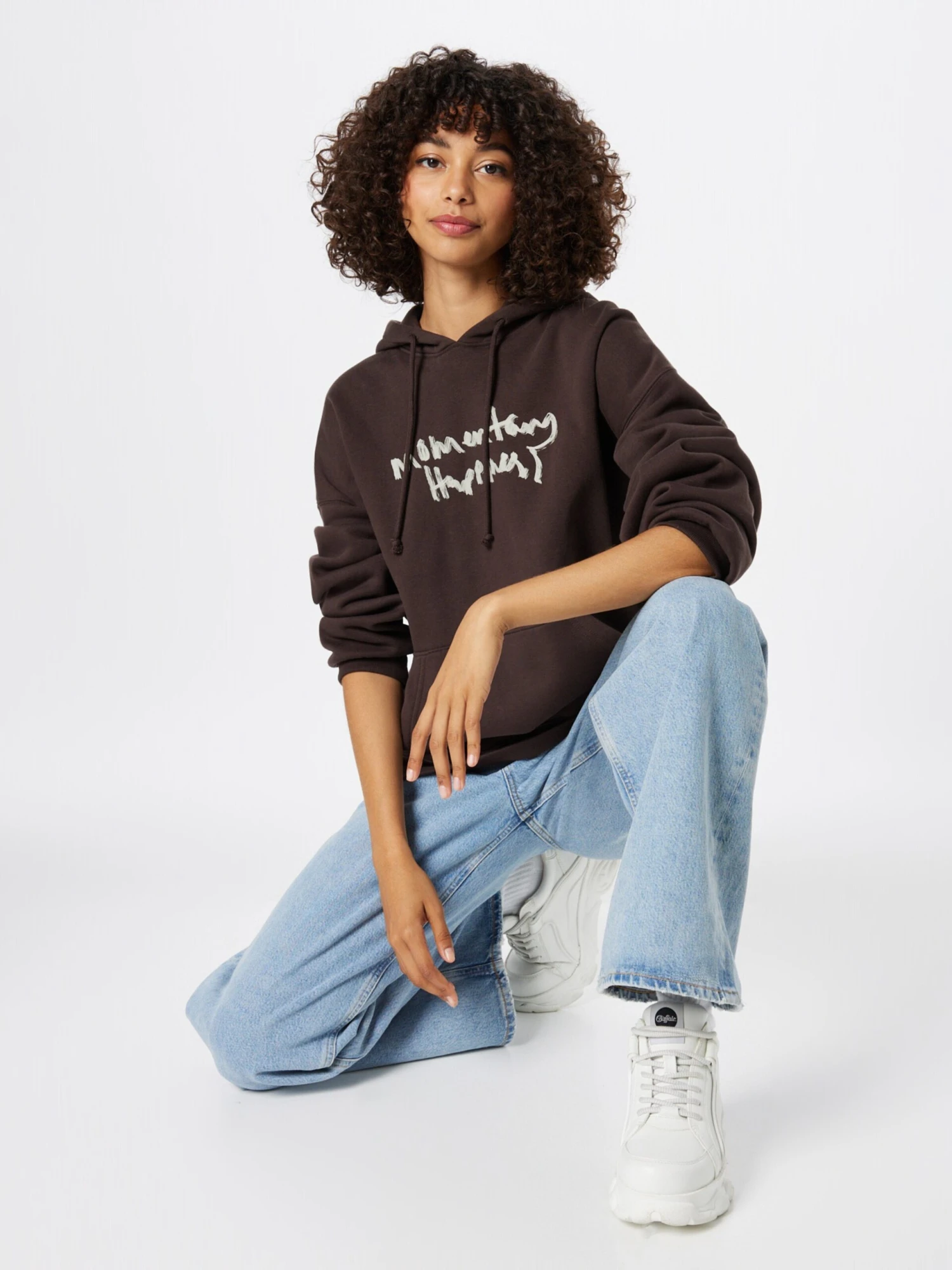 WEEKDAY Sweats à Capuche Sweat-shirt Femme Brun Foncé – Image 5
