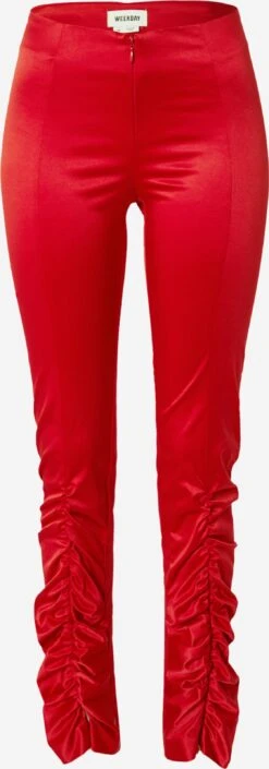 WEEKDAY Pantalons En Toile Coupe Slim Pantalon Femme Rouge