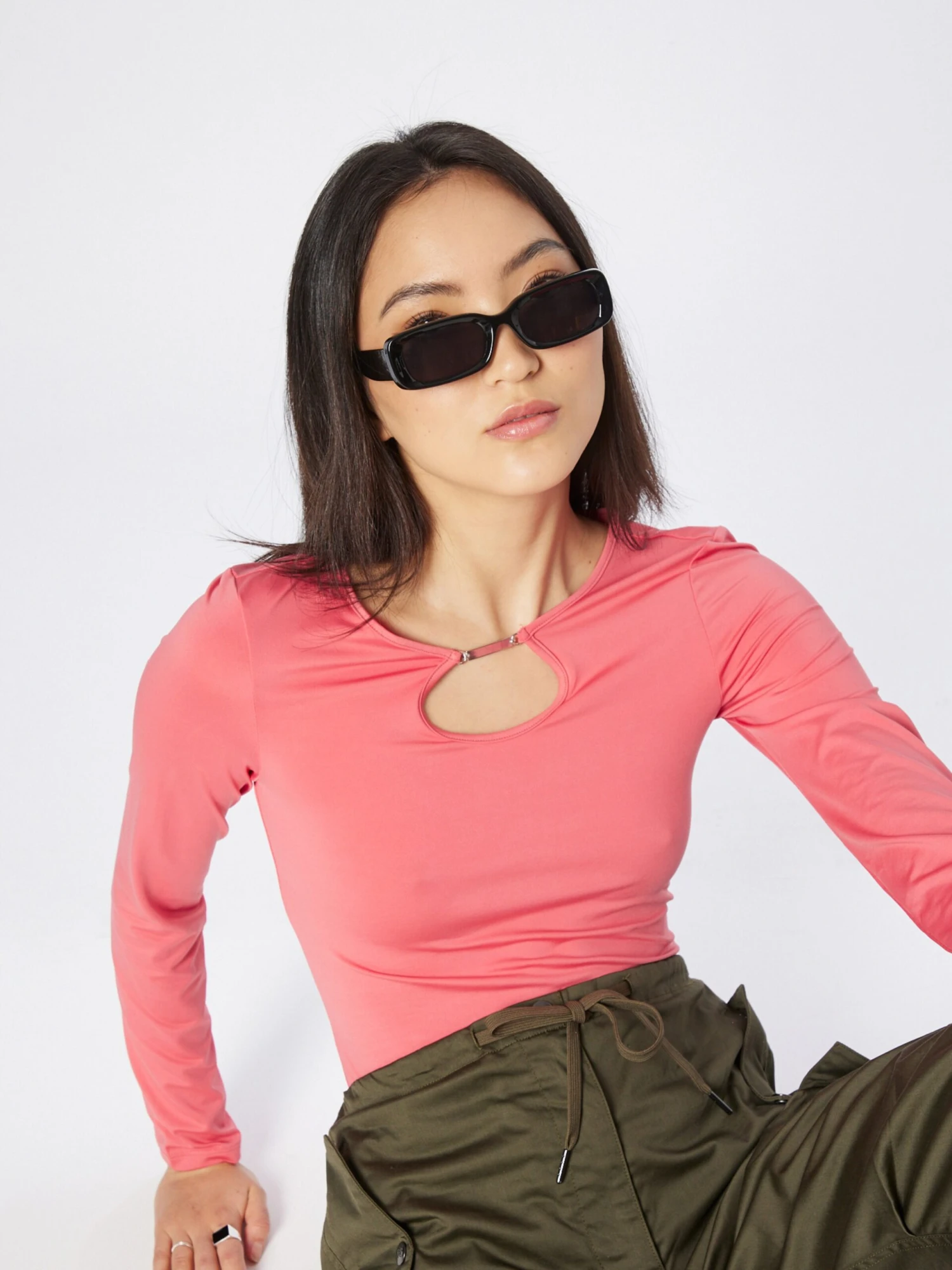 WEEKDAY T-shirts à Manches Longues T-shirt Enya Femme Rose – Image 2