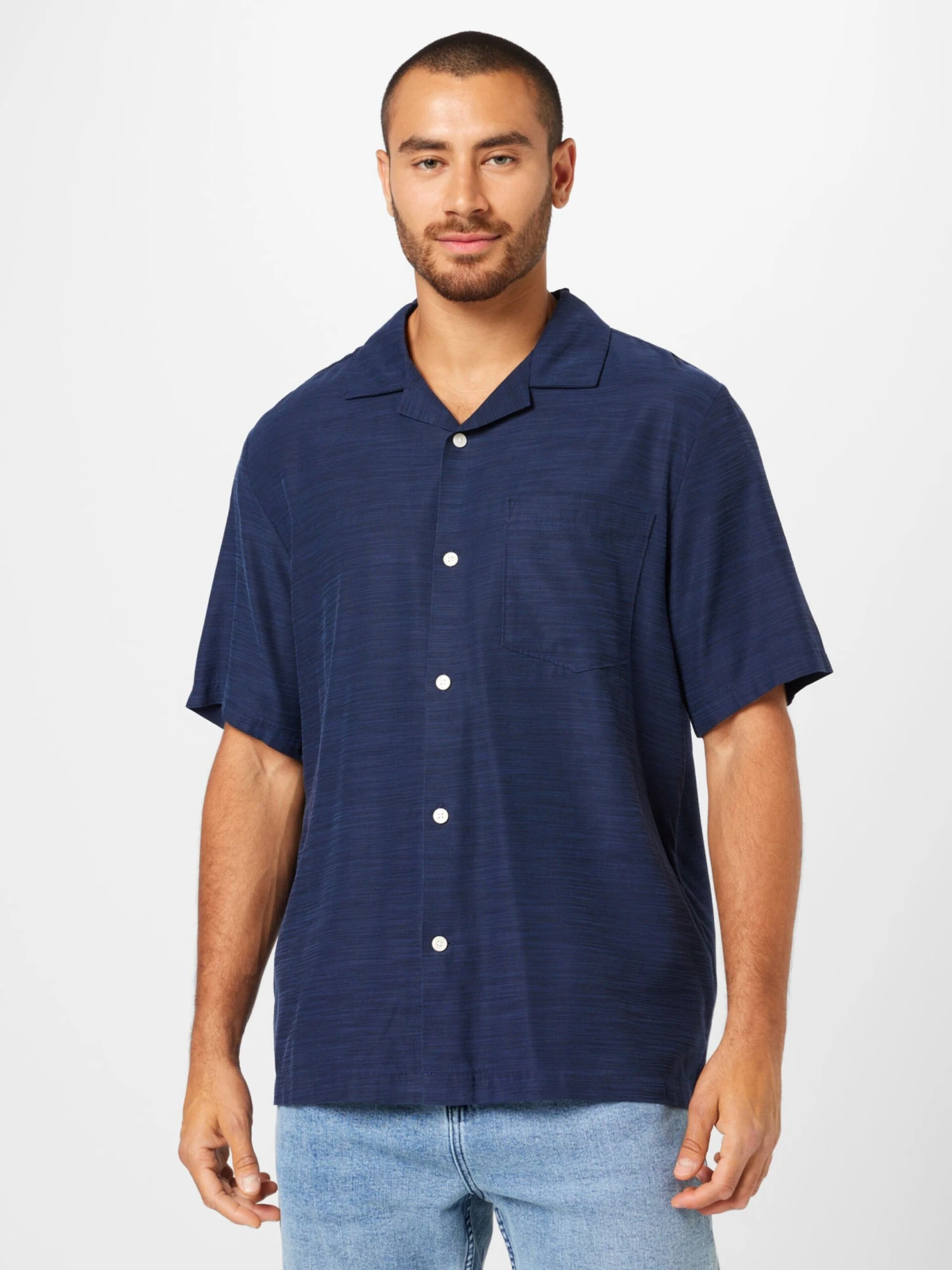 WEEKDAY Chemises Décontractées Coupe Regular Chemise Homme Bleu – Image 3