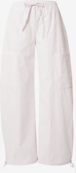 WEEKDAY Pantalons En Toile Loosefit Pantalon Femme Rose Pastel