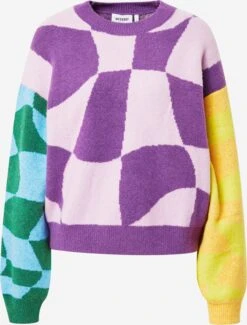 WEEKDAY Pulls Maille Fine Pull-over Aggie Femme Lilas / Violet Foncé