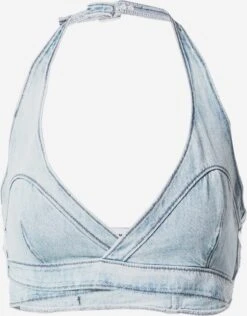 WEEKDAY Crop Tops Haut Cypress Femme Bleu