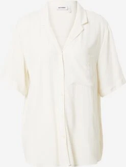 WEEKDAY Blouses à Manches Courtes Chemisier Mira Femme Blanc