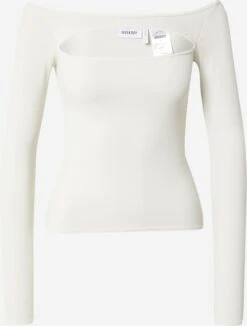 WEEKDAY T-shirts à Manches Longues T-shirt Evie Femme Blanc Naturel