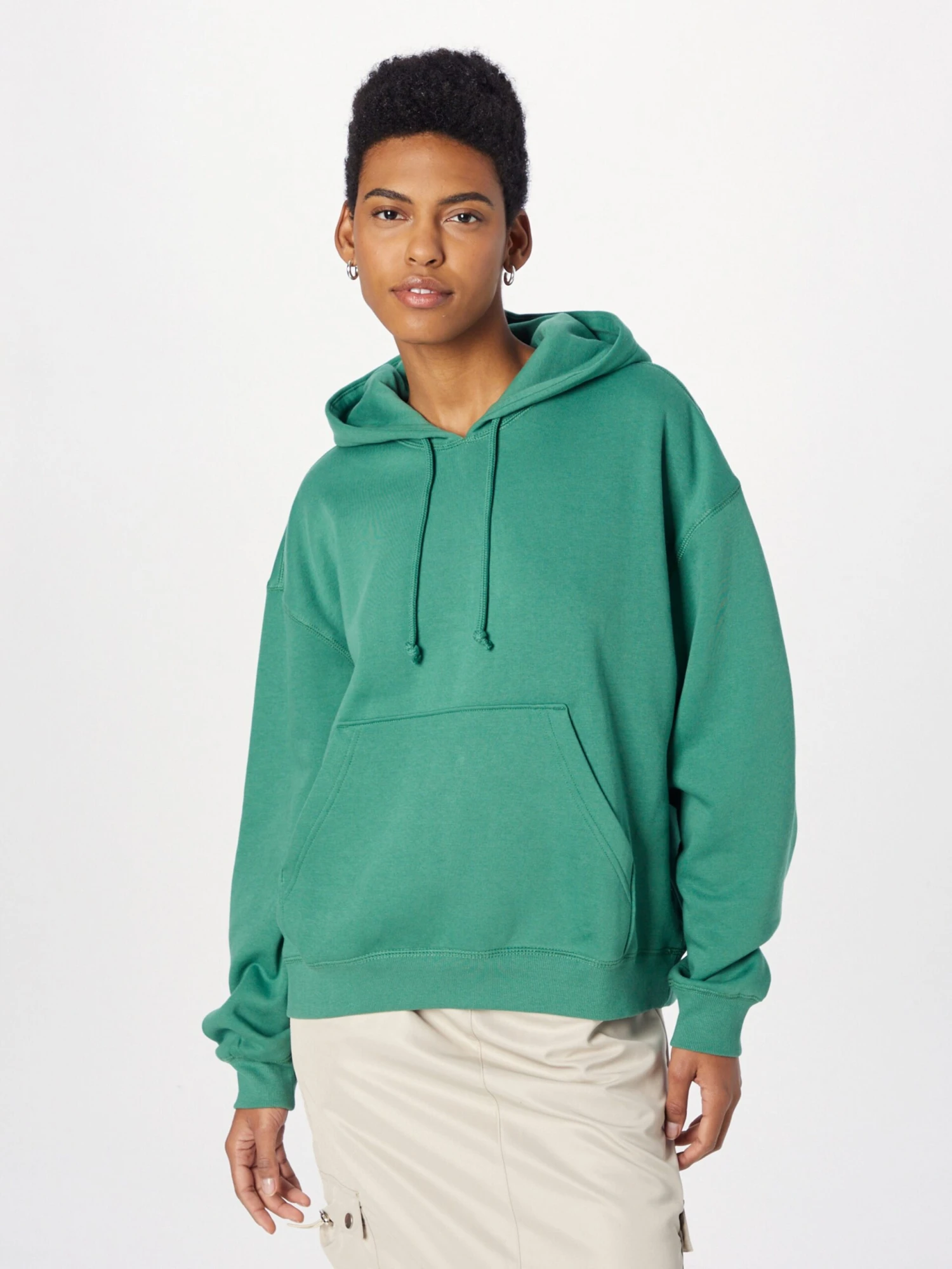 WEEKDAY Sweats à Capuche Sweat-shirt Femme Vert – Image 3