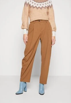 WEEKDAY Terra Trouser - Pantalon Classique - Brown Dark