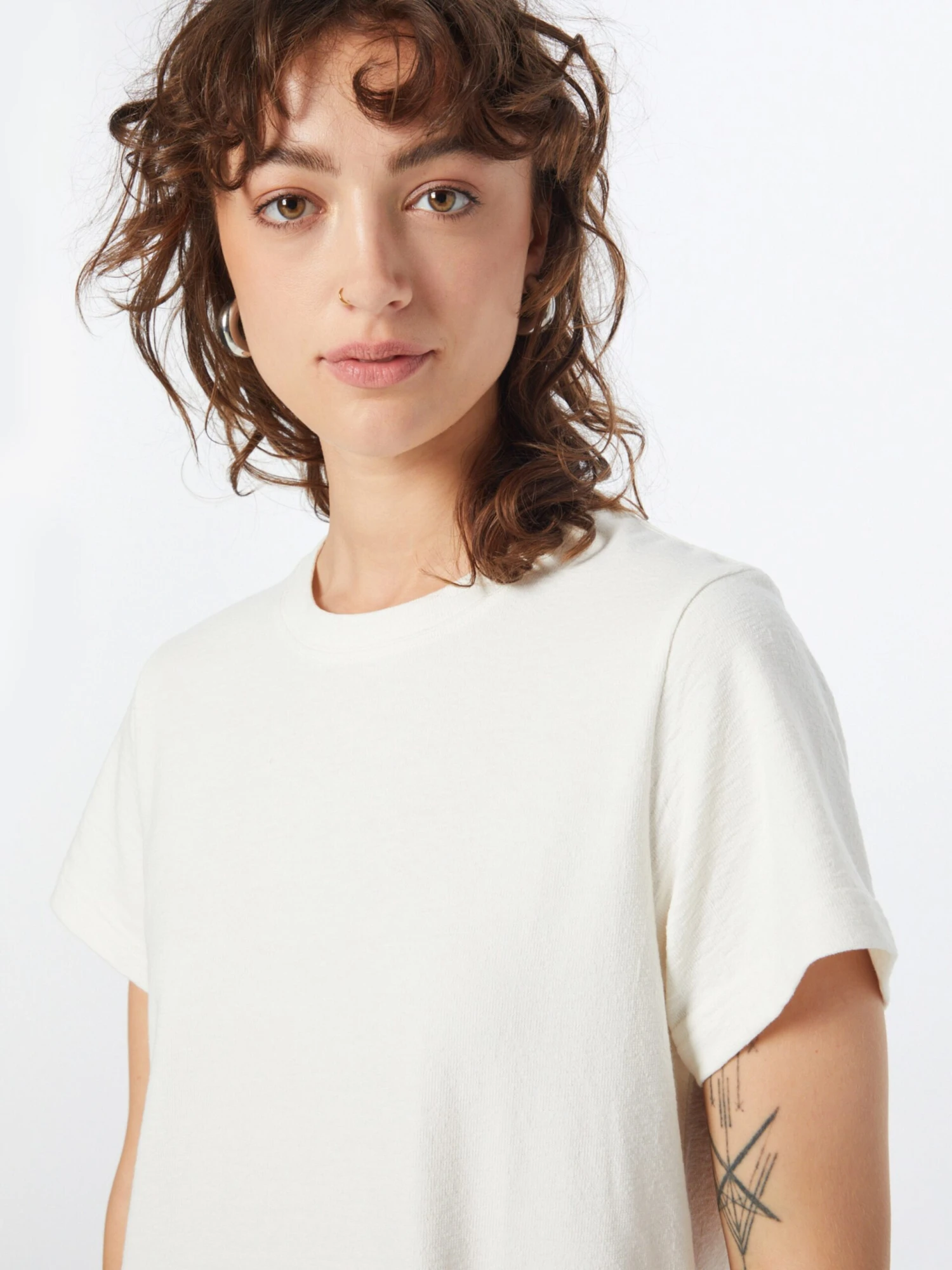 WEEKDAY Robes En Jersey Robe Cleo Femme Blanc Chiné – Image 2