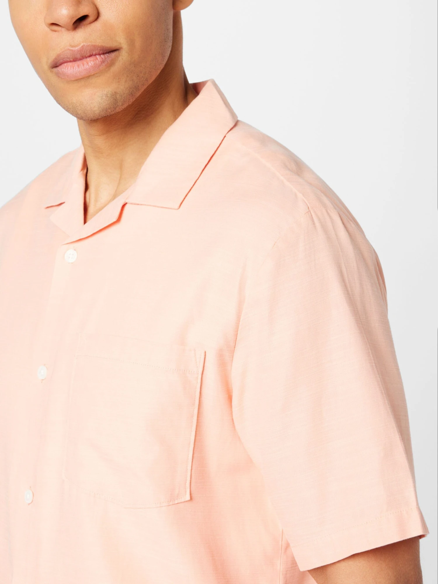 WEEKDAY Chemises Décontractées Coupe Regular Chemise Homme Pêche – Image 2