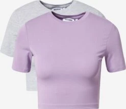 WEEKDAY T-shirts T-shirt Femme Gris Clair / Violet