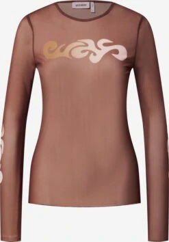 WEEKDAY T-shirts à Manches Longues T-shirt Femme Brun Foncé