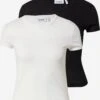 WEEKDAY T-shirts T-shirt Femme Noir / Blanc