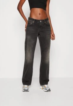 WEEKDAY Arrow Low - Jean Droit - Black Thunder